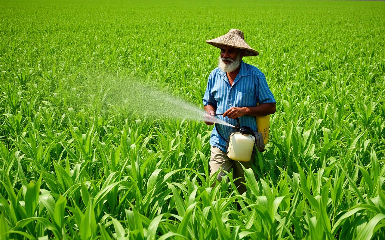 Farmer in field